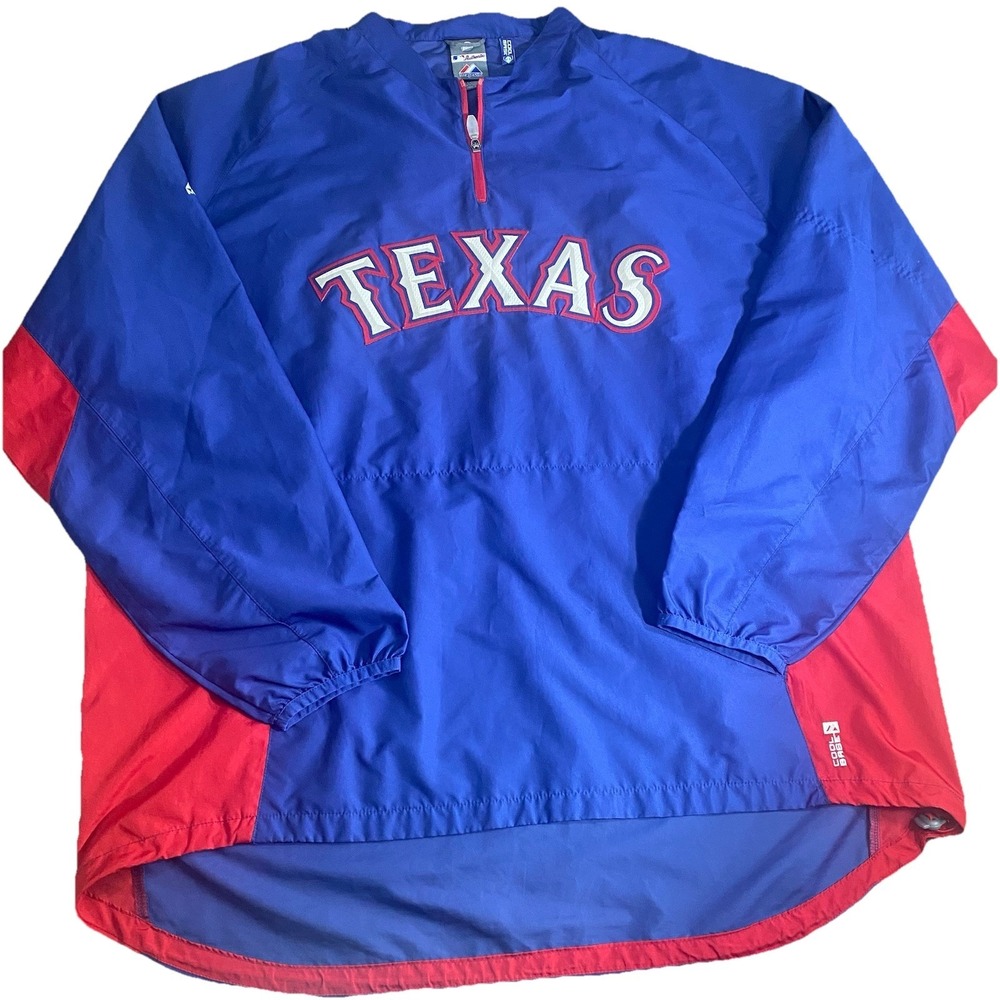 Majestic TexasRangers Authentic Collection Dugout Batting PracticeJacket 2XL MLB